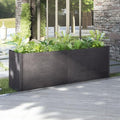 Wooden Garden Planter Box Raised Garden Bed Indoor Outdoor Planter Outdoor Wood Raised Garden Bed for Vegetables Flowers Herbs Gray 78.7x19.7x27.6 Solid Wood Pine-279