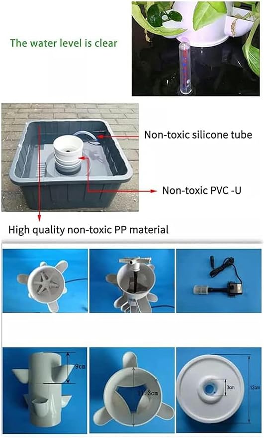 Tower Garden Hydroponics Growing System 15 Floors 45 Holes Aquaponics Grow System Vegetable Plant Tower Gift for Gardening LoverStandard//1pc