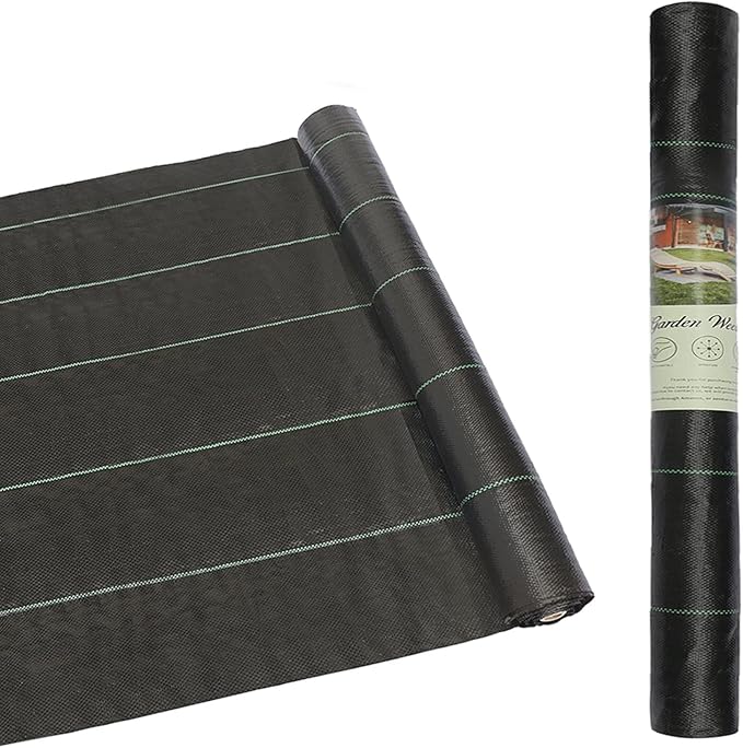 Landscape Fabric Weed Barrier Fabric Dual-Layer Premium 3.2oz Geotextile Mulch for Landscaping Weed Block Control Gardening Mat Fabrics Ground Cover (Size : 1.5x5m/5x16ft)