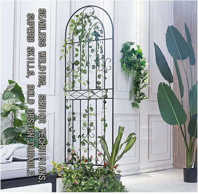 Garden Trellis for Climbing Plants 180cm 200cm. Rustproof Metal Garden Flower Trellis Cucumbers Support Plant Support Netting(180cm(71in)C)