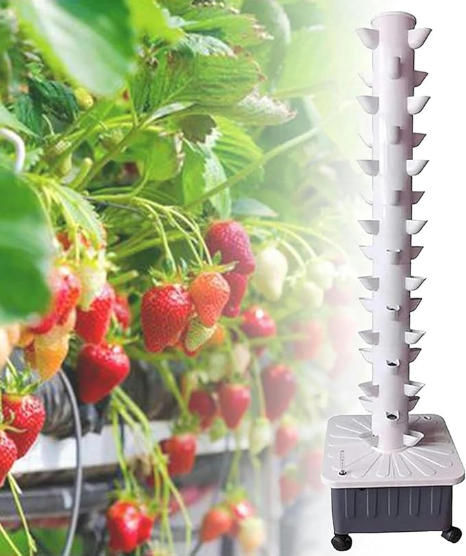 Hydroponic Culture System for Gardening Indoor Culture Kits Vertical Cultivation Tower Self -Irrigation Cultivation System 15 Layers 45 Plant Sites for Herbal Garden