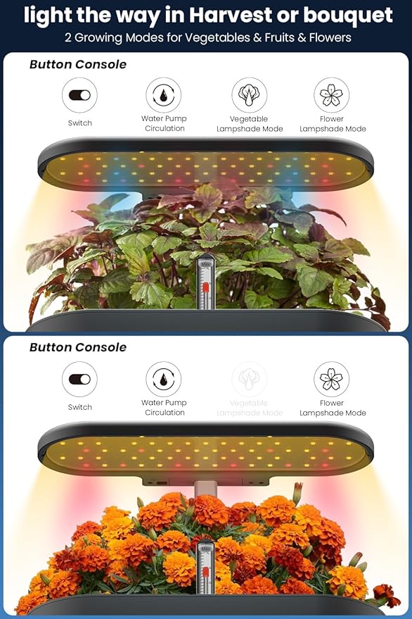 inbloom 12 Pods Hydroponics Growing System Black and Hydroponics Plant Food 1000 ml