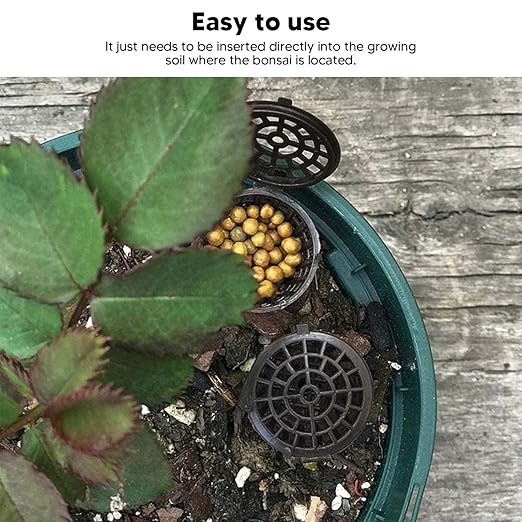 100PCS Plastic Fertilizer Mesh Basket Lid Planting Fertilizer Net Pot Garden Fertilizer Basket Garden Nutrition Cups for Garden Yard (Large Size with Lid)