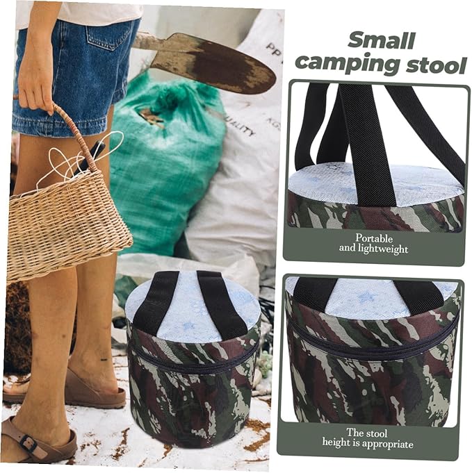 Yardwe Portable Foam Gardening Stool with Pocket 25cm Height Lightweight Outdoor Workseat for Planting and Weeding in Greenhouse and Farm Tasks Random Style