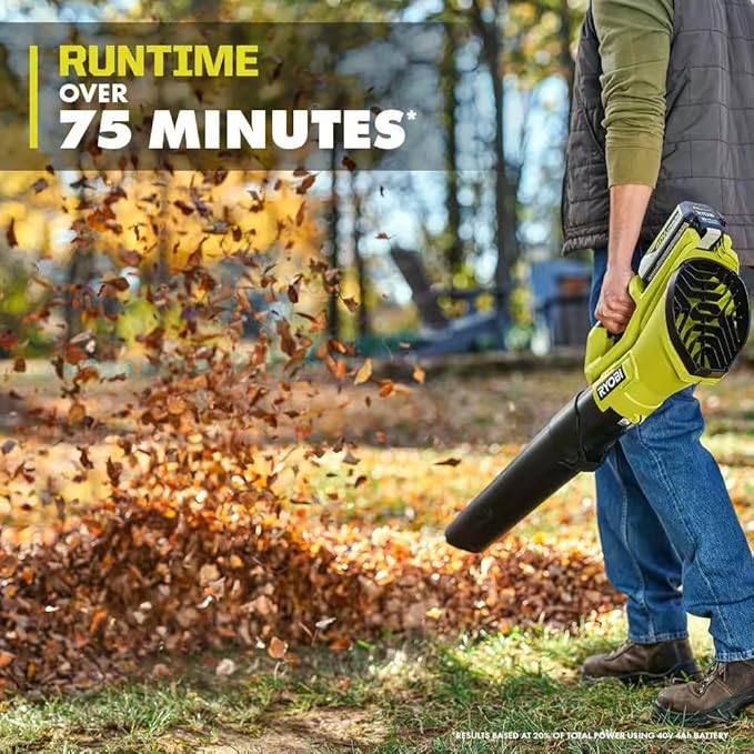 RYOBI 40V 120 MPH 550 CFM Cordless Battery Leaf Blower Tool ONLY RY40LB01B