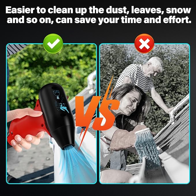 TPDL Mini Jet Blower Portable Violent Turbo Fan for Milwaukee M12 12V Battery 4-Speed Wireless High Speed Handheld Fan for Computer Key Board CleaningHair DryingCampingOutdoors (No Battery)