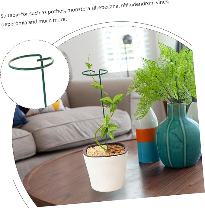POPETPOP 3pcs Plant Trellis for Climbing Vines Round Support Rack for Potted Plants Indoor Garden Decoration for Use