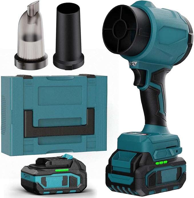 2 Functions: Airflow+Vacuuming Cordless Leaf Blower with Fast Charger2 Batteries1700 Wind Pressure 450CFM &amp150MPH and 3 Speed Mode Lightweight Electric Blowers for LawnYard Leaves DustSnow