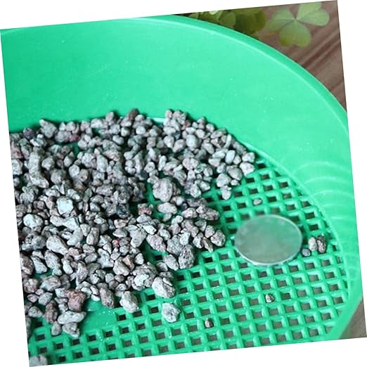 PRETYZOOM 4pcs Garden Soil Sifter Tool Plastic Sifting Pan for Efficient Filtering of Rocks and Debris from Compost for Gardening and Maintenance