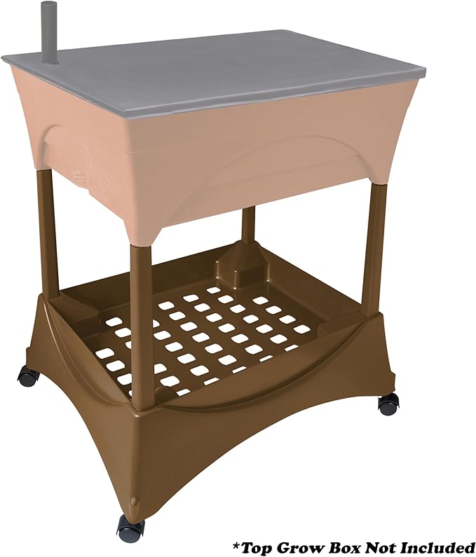 Emsco Group 2401D Includes Legs and Casters-Turns Raised Bed Garden Patio Pickers Stand Accessory Kit Brown