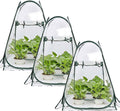 Porayhut Pop Up Greenhouse CoverPack of 3 PcsFlower House Mini Gardening Plant Flower Sunshine Room RoomBackyard PVC Greenhouse Cover for Cold Frost Protector Gardening Plants