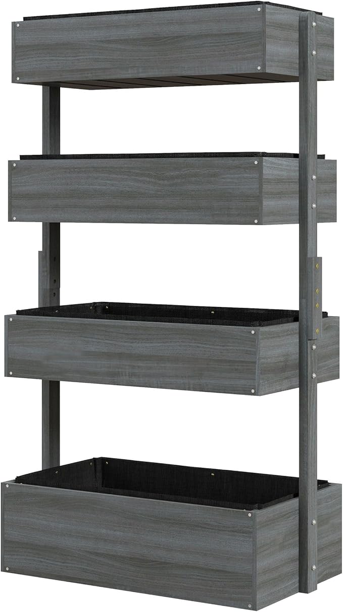 4-Tier Raised Garden Bed with Adjustable Angles