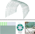 161 PCS Greenhouse Hoops for DIY Grow Tunnel 12 Sets of 7 FT Long Garden Hoops Kit Support Hoops Frame for Garden Netting Raised Bed Plant Row Cover DIY Plant Support Garden Stakes