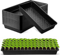 Yungyan 36 Pack 1020 Mesh Bottom Plant Trays Plastic Seed Tray Black Reusable Seedling Starter Trays Durable Microgreens Growing Trays for Outside and Inside Planting 21.06 x 10.63 x 2.56 Inches