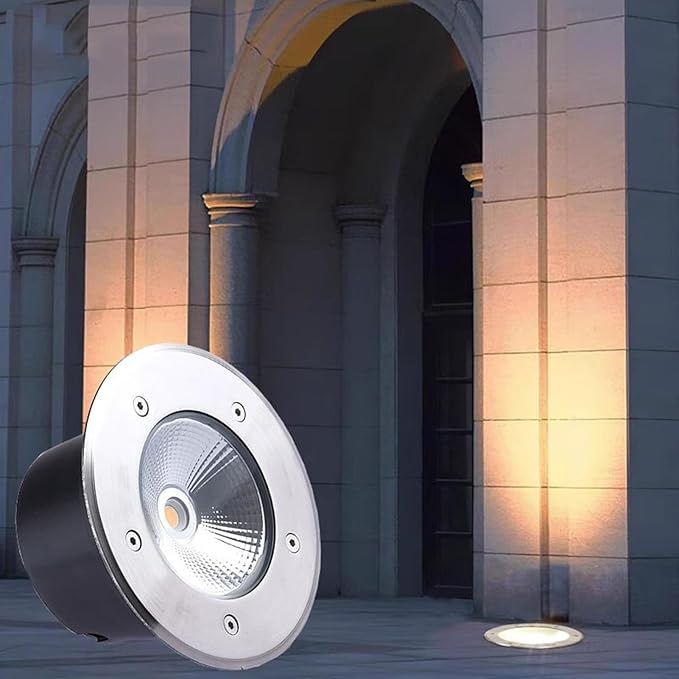 Square Ground Landscape Light - Outdoor Underground Light LED Outdoor Spotlight Waterproof IP66 Landscape Lights AC85-110V Recessed Outdoor Underground Light For Terrace Pathway Lawn (Warm Wh