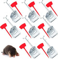 Qualirey 8 Pcs Outdoor Gopher Traps Easy Set Mole Mouse Gophers Vole Trap Bulk Mole Traps Weather Resistant Gopher Killer Killer Galvanized Steel Reusable Animal Trap 8 Markers for Lawn 12 x 5 Inches