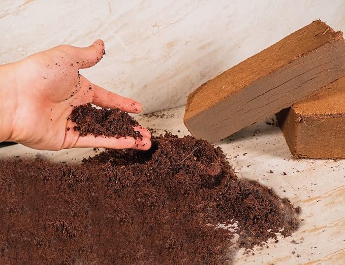 Coco Coir for Plants 6-Pack – 2.4 Gallons Compressed Coconut Coir Bricks 1.5 lb. Bulk Low EC pH Balanced Natural Coco Peat for Indoor &amp Outdoor Gardening Potting Soil Indoor Plant Soil