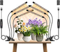 3 Heads Plant Lights for Indoor Growing 2 Pack Grow Lights for Seed Starting Full Spectrum Clip Grow Lamps with Auto ON &amp Off Timer 3/9/12H 3 Switch Modes 10 Dimming for Houseplants