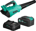 Garvee Brushless Leaf Blower Cordless- 20V Electric Leaf Blower &amp 2 Speed Mode 1 * 4.0Ah Battery Powered 1*Charger Leaf Blowers for Lawn Care Blowing Leaves Patio Dust 750 CFM w/ 4.0Ah