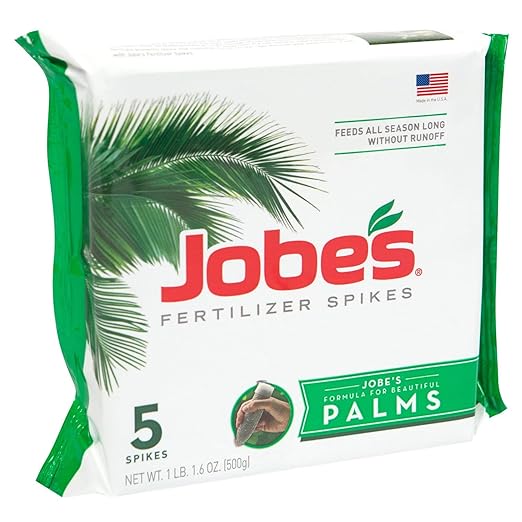 Jobe's Palm Tree Fertilizer Spikes 10-5-10 Time Release Fertilizer for All Outdoor Palm Trees 5 Spikes per Package (3)