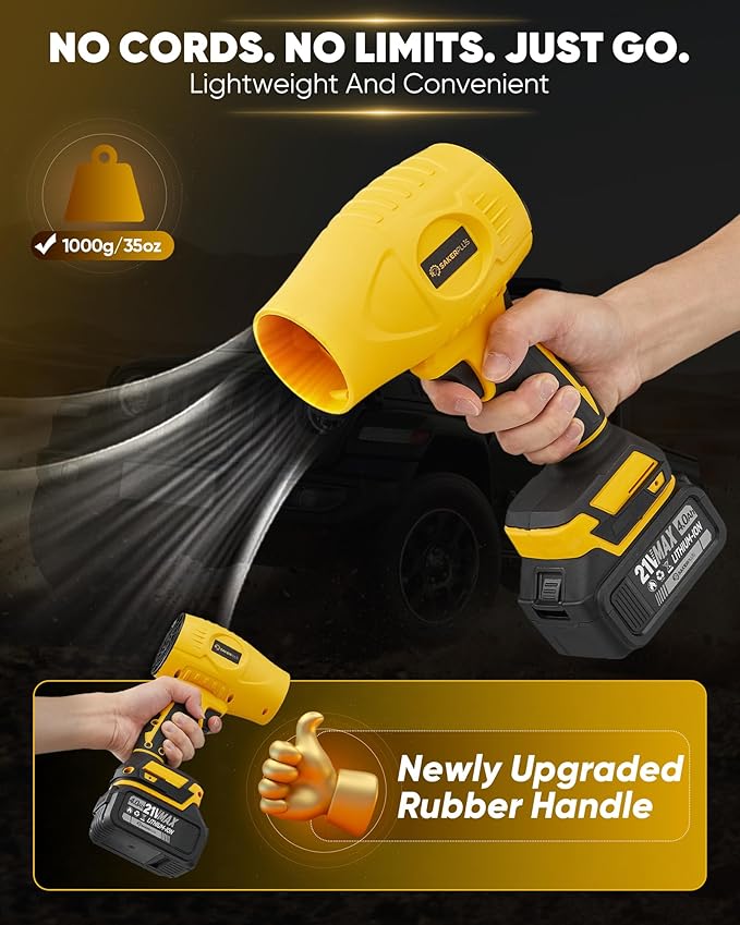 Portable Dust Cleaner 180000 RPM Cordless Leaf Blower 4.0Ah Battery with Adjustable Speed for Patio Driveways Workshop Lawn Cleaning (1 Battery)