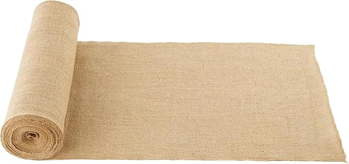 Weed Barrier Fabric 16ft X 19 Inch Jute Burlap Fabric Cuttable Tree Wrap for Gardening Outdoor Trees Weddings Party