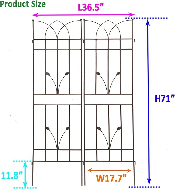 Sturdy Outdoor Plant Support Trellis Panel for Climbing Vegetables and Flowers