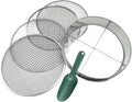 Metal Garden -Garden Soil Sifter - Quick-Release Stainless Steel Sieve Durable Easy-Install Design Efficient Soil Filtration | Convenient Use with Lightweight Construction | Gravel Sawdust