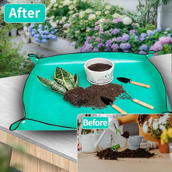 Pack of 58 Succulent Tool Set - 25.9 Inch Indoor Plant Potting Mat with Storage Bag Garden Flowers Plant Transplanting Supplies Succulent Kit for Plant Care Gardening Gifts for Men &amp Women