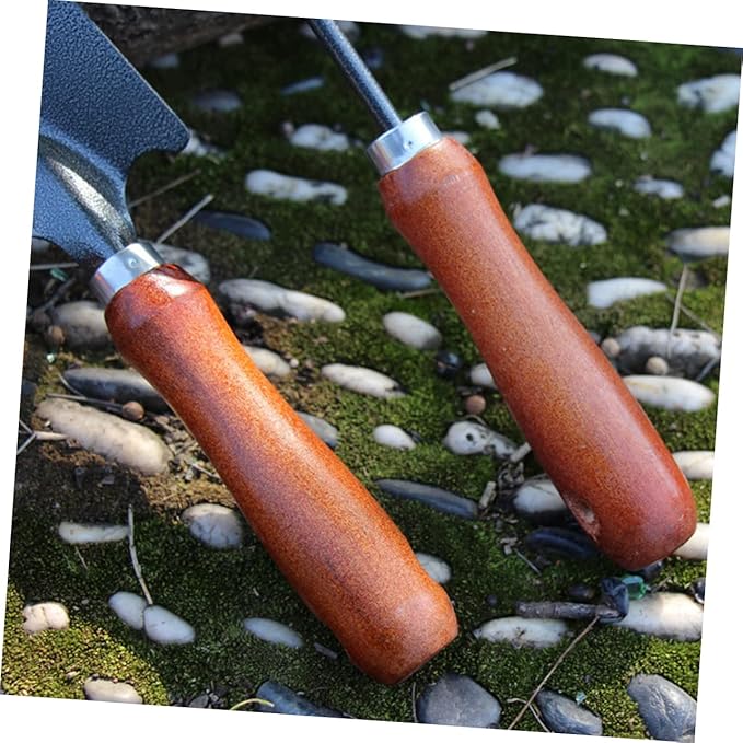 UPKOCH 4Pcs Mini Garden Tools Set Thicken Iron Shovel Varnish Spade for Planting Lightweight Design for Gardening Enthusiasts for Cultivating Weeding