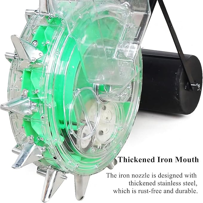 Garden Agricultural Seeds DispenserManual SeederMulti-Function Precision PlanterRoller Corn Seeder with 12 NozzlesGarden Seeder for Corn Cotton Soybean Peanut