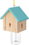 Carpenter Bee Trap for Outside - Best Bee Trap - Blue Cabin Style Nature Hanging Wood Carpenter Bee Traps Outdoor - Insect Traps with Removable Vault (1 Pack)
