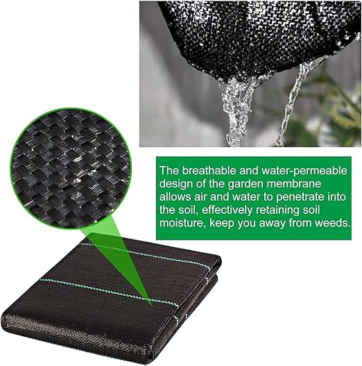 Premium Weed Control Membrane - Durable Garden Fabric for Effective Weed Suppression(0.5mx90m)