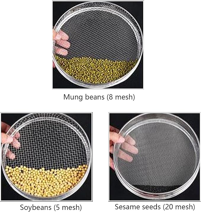 Heavy Duty Soil Sifter – Mesh Screen Organizer 12 Inch Garden Compost Block with Balance Metal Gravel Gear with Grip Sifter Functional Styling Lifestyle Supplies for Dirt Rocks Home 3 Piece