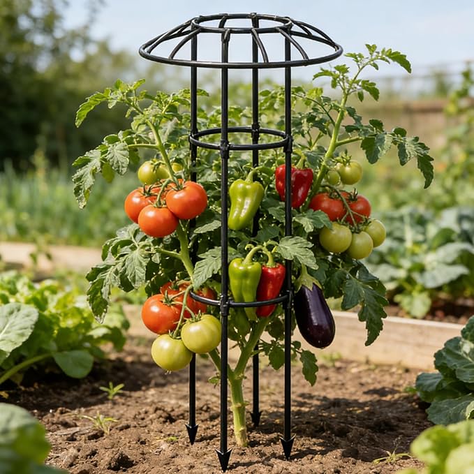 Garden Umbrella TrellisVertical Decorative Climbing Plants SupportOutdoor Flower Support Cage | for Vine Rose Clematis Vegetable Dragon Fruit Cucumber Hydrangeas Jasmine