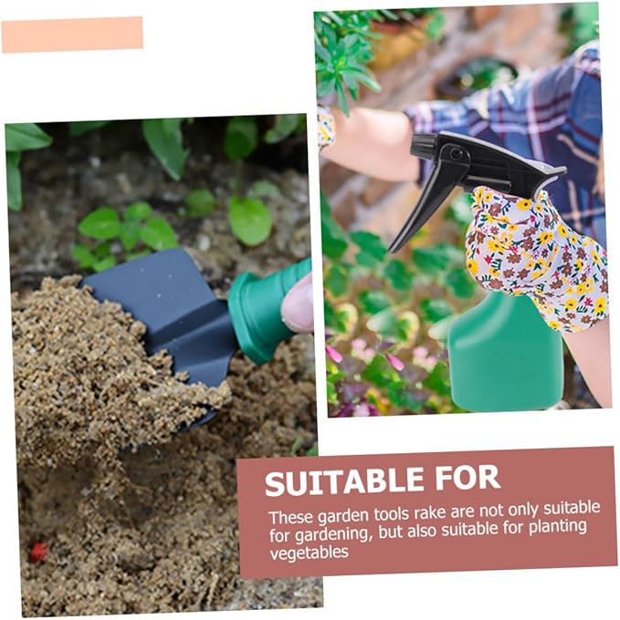 5pcs Gardening Tool Set with Stainless Steel Shovels and Rake Portable Hand Tools for Flower Planting and Outdoor Gardening with Carrying Case