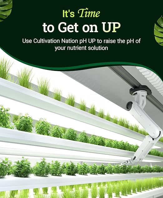 FoxFarm Cultivation Nation pH UP for Plants’ Nutrient Solutions - Formulated with Potassium Hydroxide for Adjustment - Ideal for Soil &amp Hydroponics Raises pH Levels of Nutrient Solution - 1 Quart