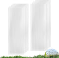 UMIG 8 PCS 6' x 2' x 0.24'' Polycarbonate Greenhouse Panels Twin-Wall Waterproof UV Protected Corrugated Plastic Roof Panels Sheets Clear Replacement Panels for Greenhouse Outdoor Plant