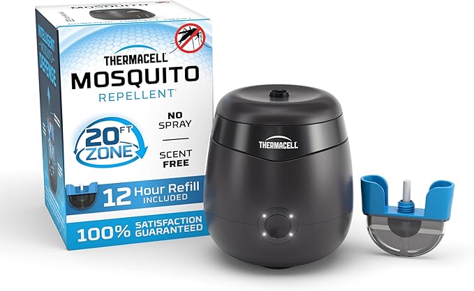 Thermacell E-Series Rechargeable Mosquito Repeller with 20’ Mosquito Protection Zone Bug Spray Alternative Scent Free
