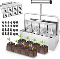 Dxcaicc Soil Blocker Stainless Steel You Can Get 8 5 by 5Cm Soil Blockers at A Time with 12 Accessories