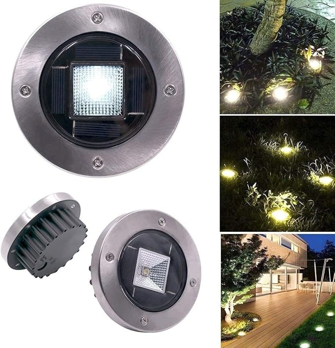 Solar Thin Led Outdoor Garden Landscape Lighting Landscape Spotlights Led Spot Light for PathwayYardDeckLawnPatioWalkway/White Light