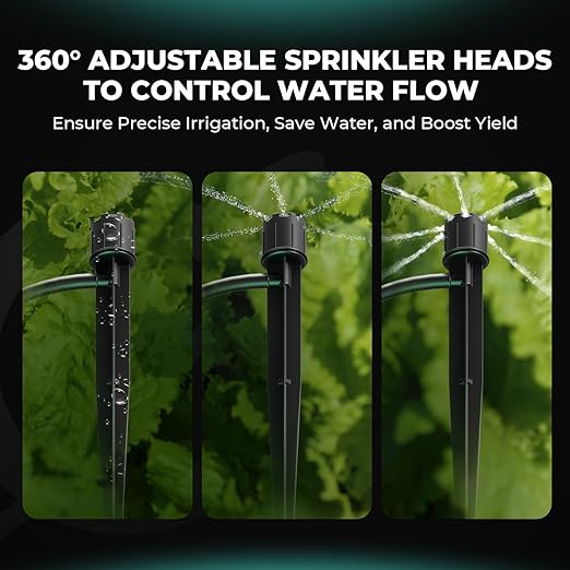 MARS HYDRO Auto Drip Irrigation Kits with 13 Gallon Foldable Bucket 24W Upgraded Water Pump 8 Drip Emitters Garden Watering System for Grow Tent Indoor Lawn Greenhouse Yard