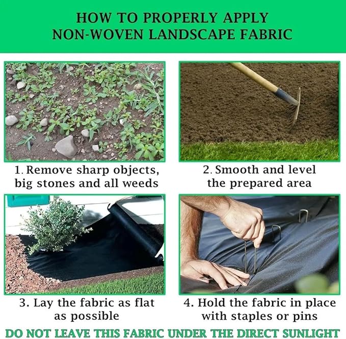 1PCS Heavy Duty Weed Barrier Landscape Fabric Black Water Permeable Ground Cover Durable Anti-Grass Cloth for Garden Courtyard Villa Landscaping(80cmX1000cm)