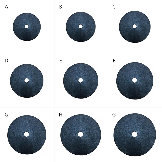 Weed Fabric 40pcs Tree Protection Weed Mat Non-Woven Fabric Landscape Control Barrier Protector Ring Anti-Grass Planting Yard 25cm or 32cm for Road Construction Projects(Black 25cm)