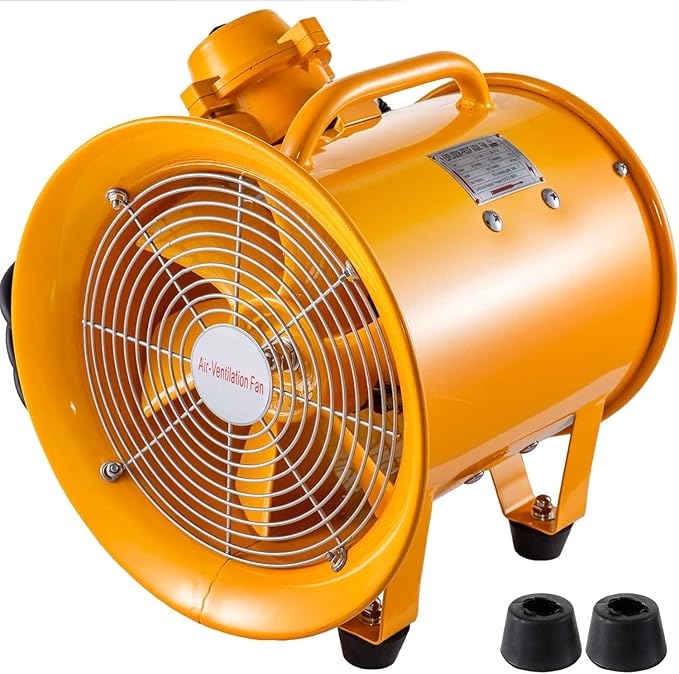 VEVOR Explosion Proof Fan 12 Inch 550W Industrial Portable Ventilator Blower/Exhaust with 9.8ft Light Cord -No Plug