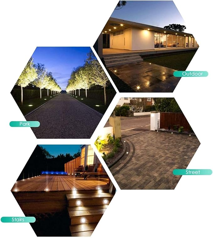 Low Voltage Outdoor Buried Spotlight IP67 Waterproof Ultra-Thin Recessed Landscape Light