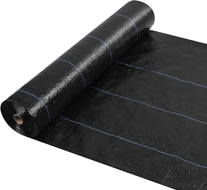 Heavy Duty Weed Barrier Fabric - 90 GSM Ground Cloth for Effective Weed Suppression in Garden and Landscape(4x10m)