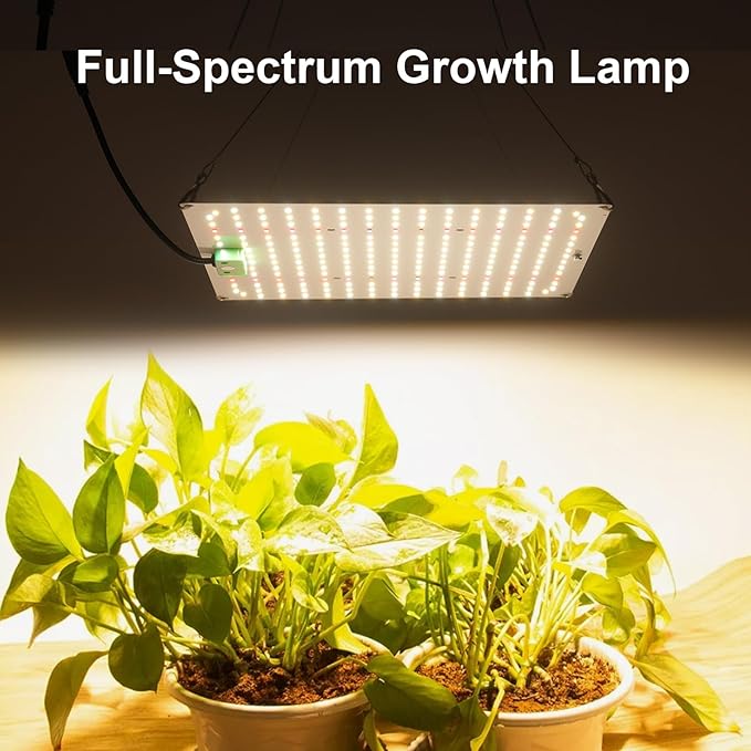 Plant Grow Light Full Spectrum Growth Light LED Indoor Plant Supplement Light 3000K 5000K IR UV Grow Light for Green Plants Flowers Vegetables with Hanging Chains and Lifting Rope