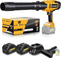 Cordless Leaf Blower with 2 X 4.0Ah Batteries and ChargerBattery Powered Blower800000RPMHandheld Leaf Blower for Lawn Care PatioCar Drying Leaves &amp Dust