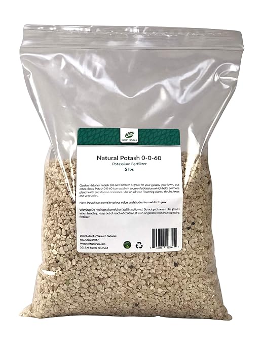 Natural Potash 0-0-60 5 Pounds Non Coated by Garden Naturals